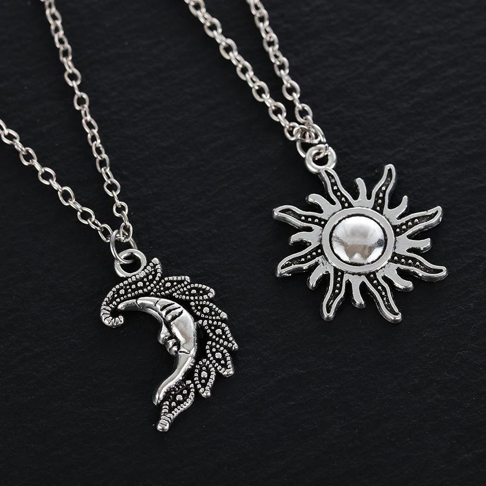 Vòng cổ Mặt Trăng Mặt Trời Phong Cách Vintage Cho Cặp Đôi