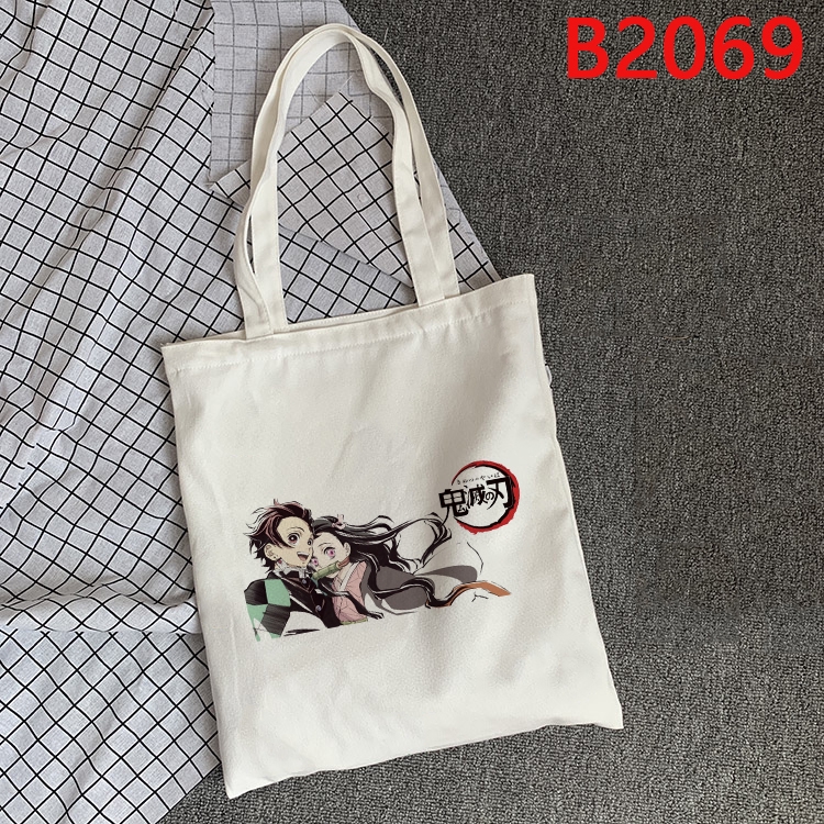 🔥🔥🔥Túi tote Xách Tay Vải canvas Cỡ Lớn In Hình anime demon slayer Thân Thiện Với Môi Trường Có Thể Tái Sử Dụng