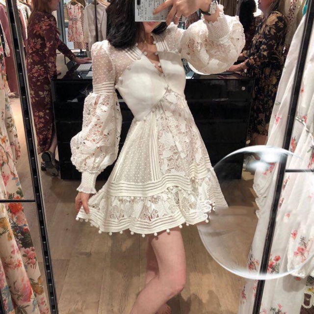 (Có sẵn) Váy trắng tiểu thư size M