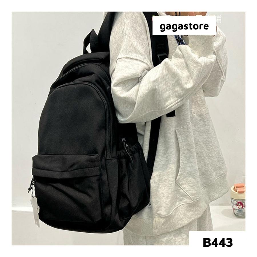 Balo đi học basic trơn nữ ulzzang hàn quốc vừa laptop 15.6inch B443