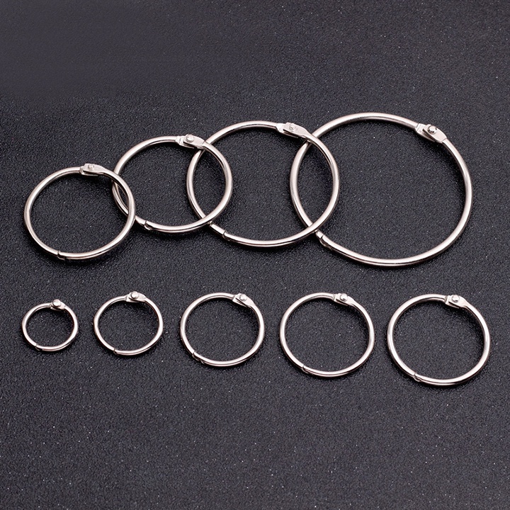 Khoen tròn inox Flashcard LIZAMO đóng gáy sách, album, nhật kí - Khoen móc vòng còng đóng sổ, sổ tay CS172