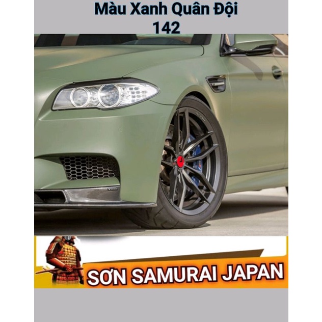 Sơn xịt Samurai Japan Màu Xanh Quân Đội. Mã 142