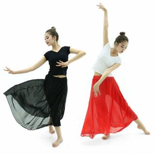 Chân Váy Khiêu Vũ Vải Chiffon Dáng Vuông Thiết Kế Dễ Thương Cho Nữ