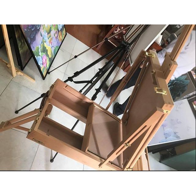 Giá vẽ gỗ dạng vali , giá vẽ chuyên nghiệp