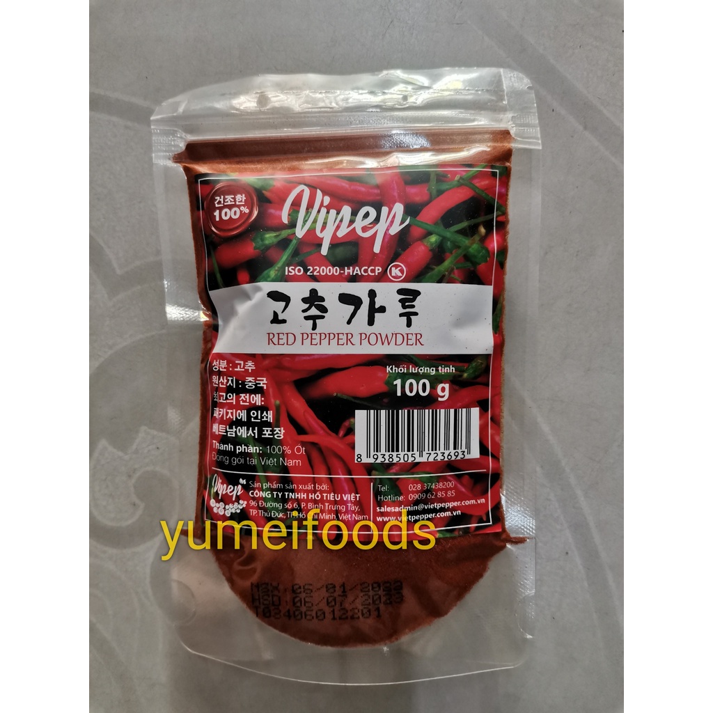 Bột Ớt Hàn Quốc 100gr Vipep