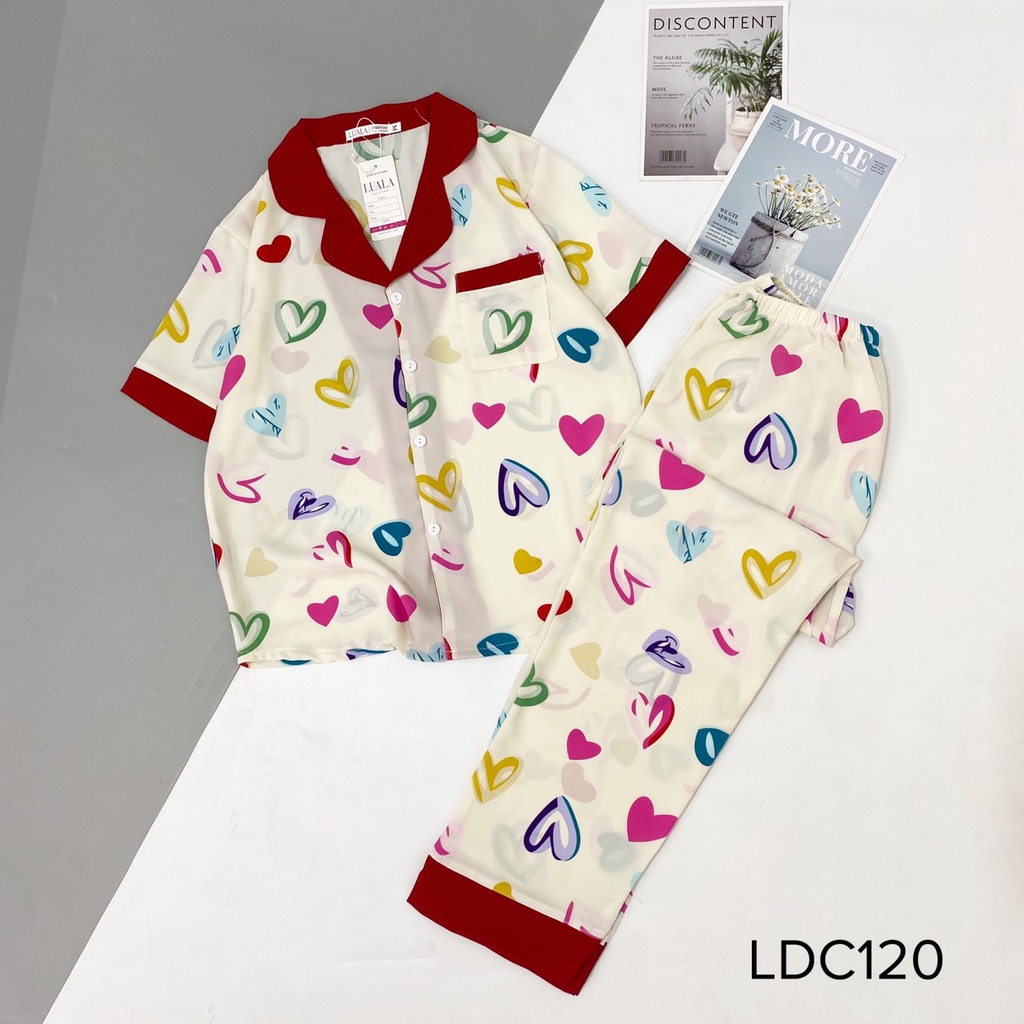 Bộ pijama lụa cộc dài lụa mango mềm mịn mát 💖độ co giãn nhẹ⚡màu sắc xinh yêu♥️hình in sắc nét💖full size⚡không bai xù