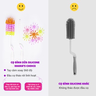 Chổi cọ bình sữa silicone Mama's Choice (siêu bền,siêu sạch)