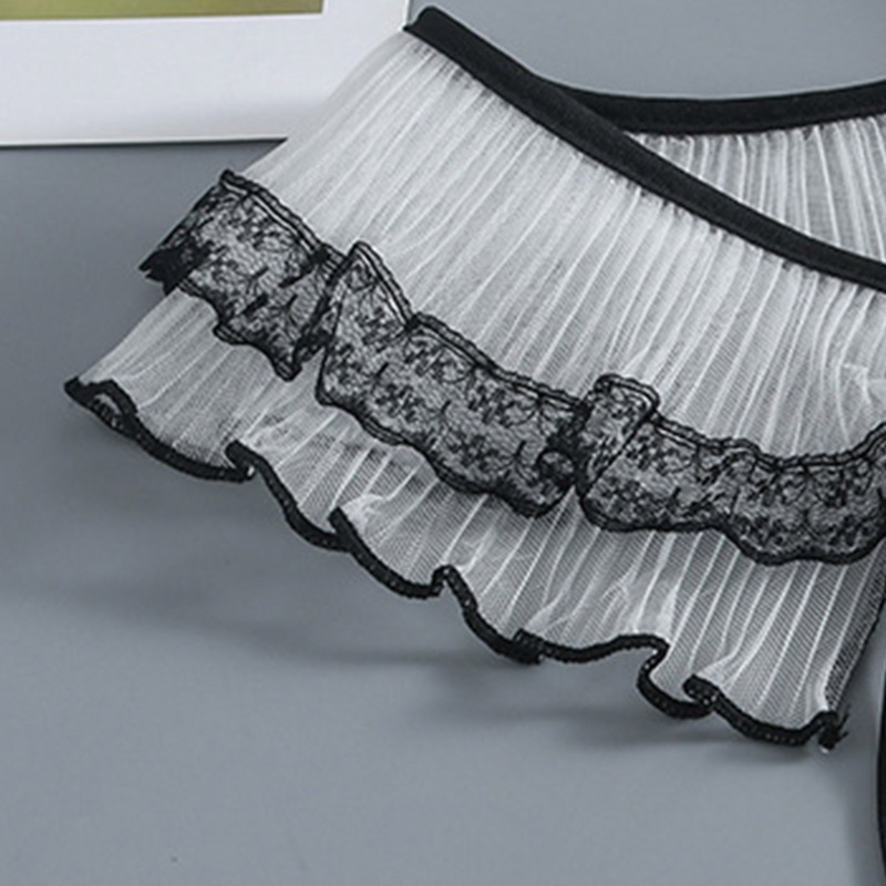 Khăn Choàng Cổ Búp Bê Vải Lưới Phối Ren Phong Cách Hàn Quốc Thời Trang Cho Nữ