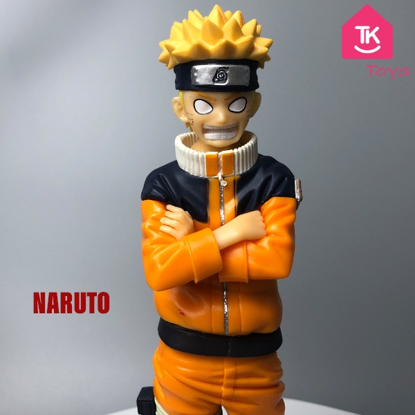 Mô Hình Trang Trí Nhân Vật Naruto có 3 Đầu 3 Trạng Thái Khách Nhau Cao 25cm - Figure Naruto Cao Cấp TOys