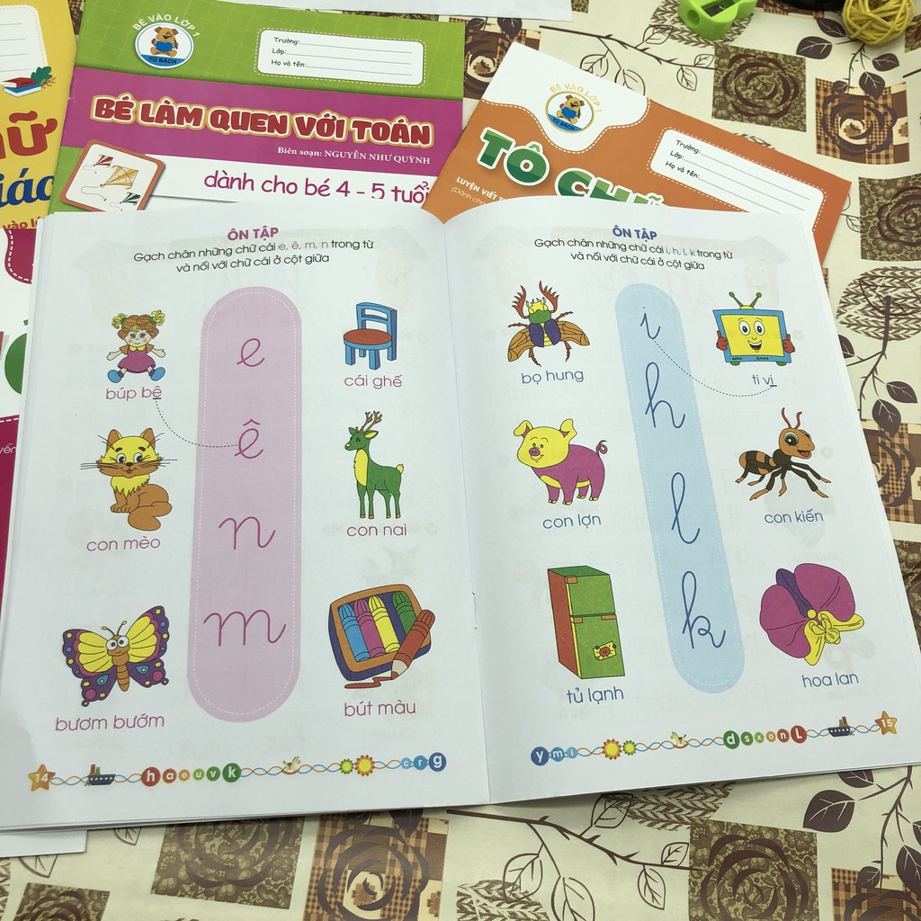 10 quyển vở tô vẽ a5 tô màu thông minh luyện viết chữ đẹp cho bé