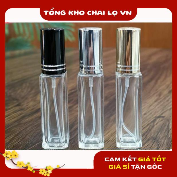 Lọ Chiết Nước Hoa ❤ SIÊU RẺ ❤ Chai lọ chiết nước hoa 10ml vuông đựng dầu thơm , phụ kiện du lịch