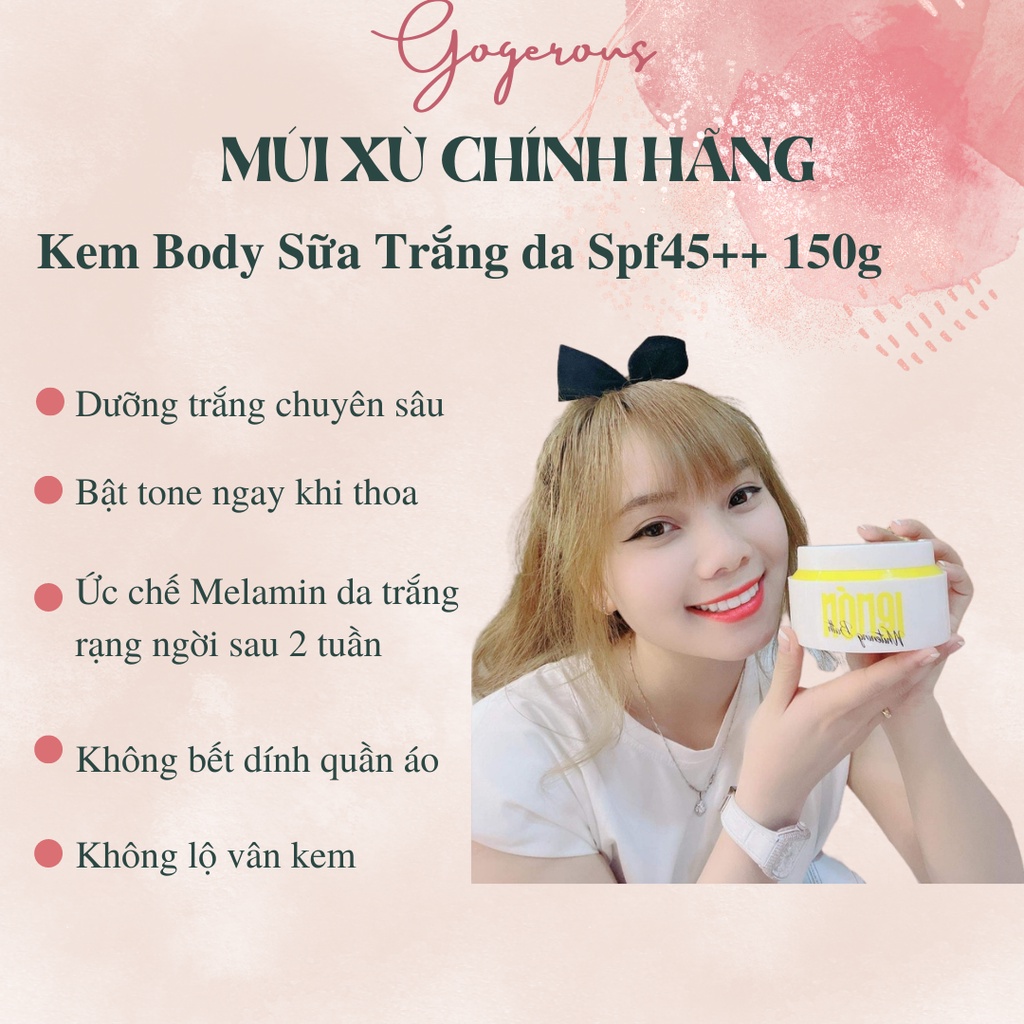 Kem body chanh Múi xù Gogerous trắng sáng cấp ẩm cho da 150g