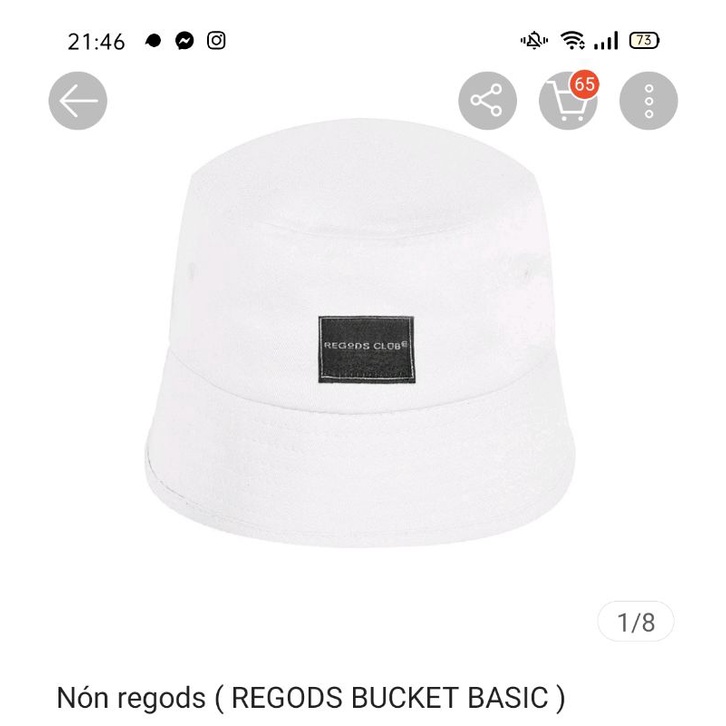 mũ bucket regods trắng