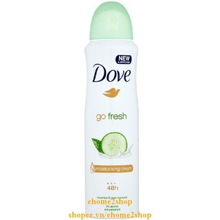 Xịt Khử Mùi Nữ 150Ml Dove Go Fresh Dưa Leo, shopee.vn/ehome2shop.