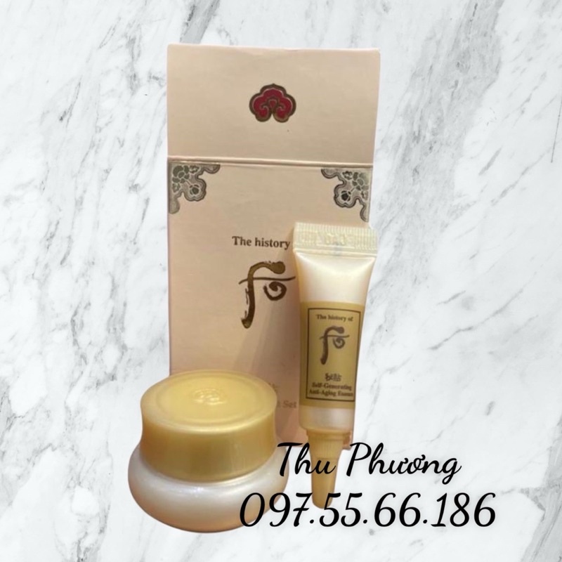 cặp Whoo bicheop tinh chất và kem dưỡng 4ml