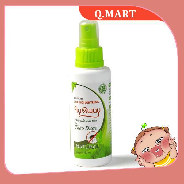 ✔️️️Xịt Fly Away chống muỗi tinh dầu sả lọ 100ml