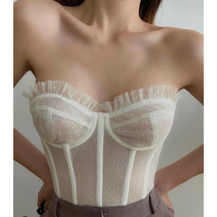 ÁO CUP REN KHOÁ LƯNG SEXY MS12667