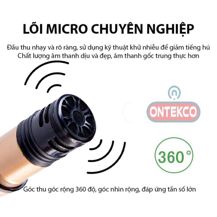 Micro Không dây Karaoke ONTEKCO E6 cao cấp - Chuyên dụng hát Karaoke loa kéo, Amply