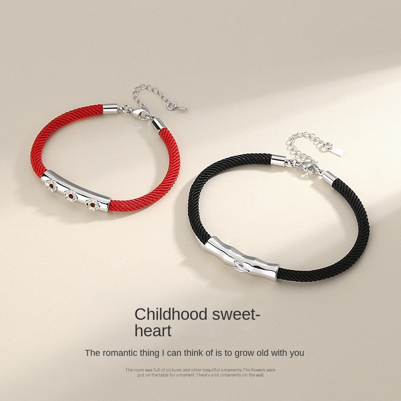 Cặp Vòng Tay Dây Đỏ Xinh Xắn Cho Cặp Đôi