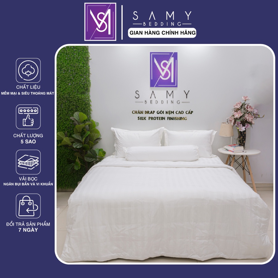 Bộ Chăn DRAP KING SAMY BEDDING Cao Cấp 5 Sao Quốc Tế Mềm Mại Và Sang Trọng