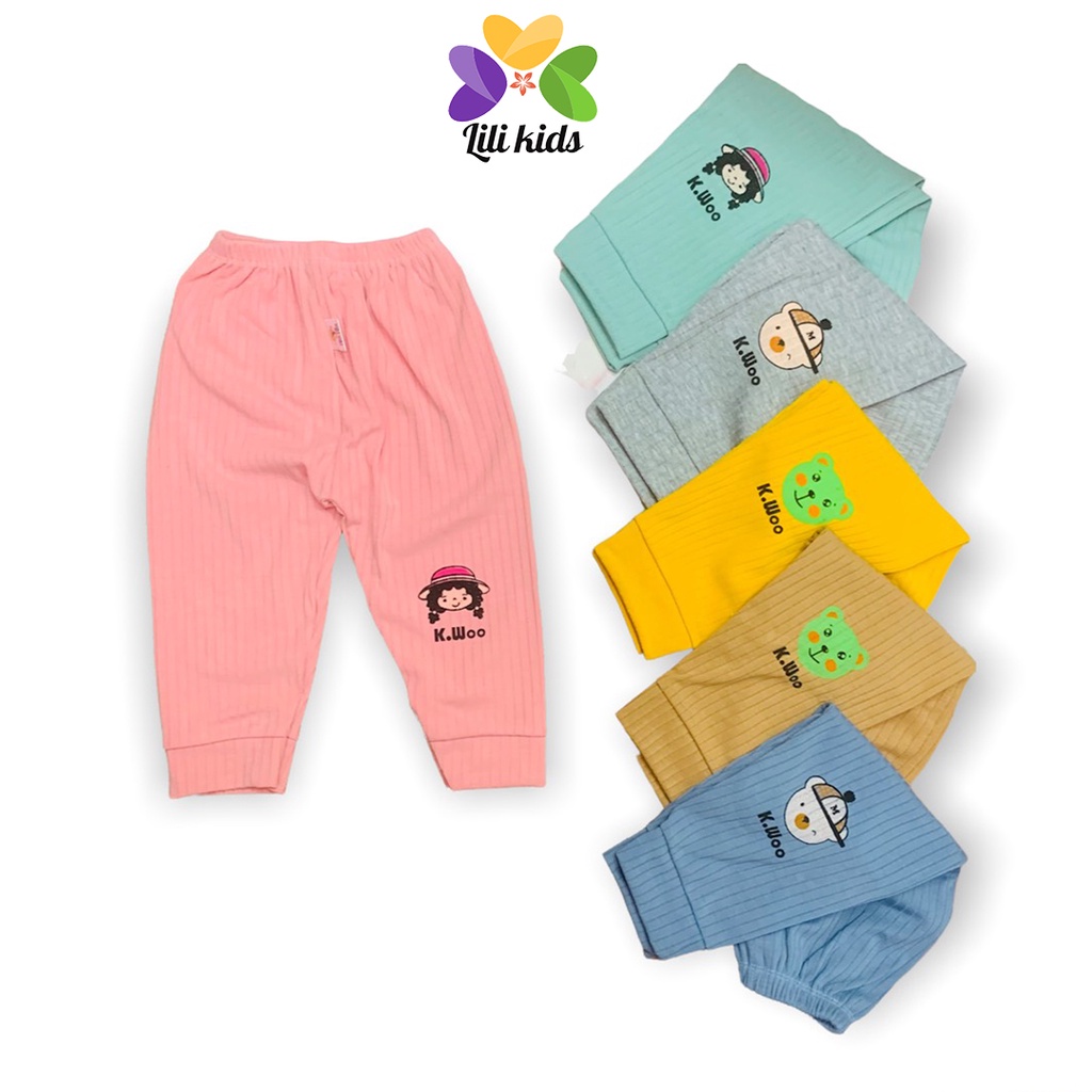 quần dài cho bé trai bé gái LILIKIDS quần dài thun gân cho bé QCD13