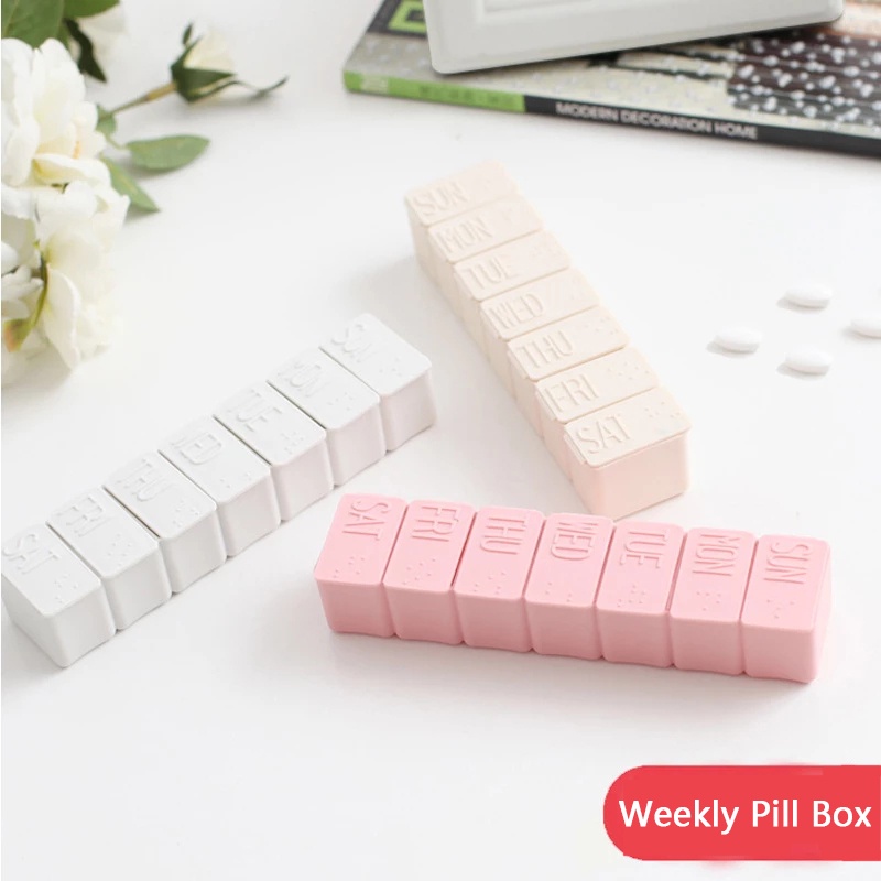 Hộp đựng thuốc viên 3 màu tuỳ chọn đa năng tiện dụng