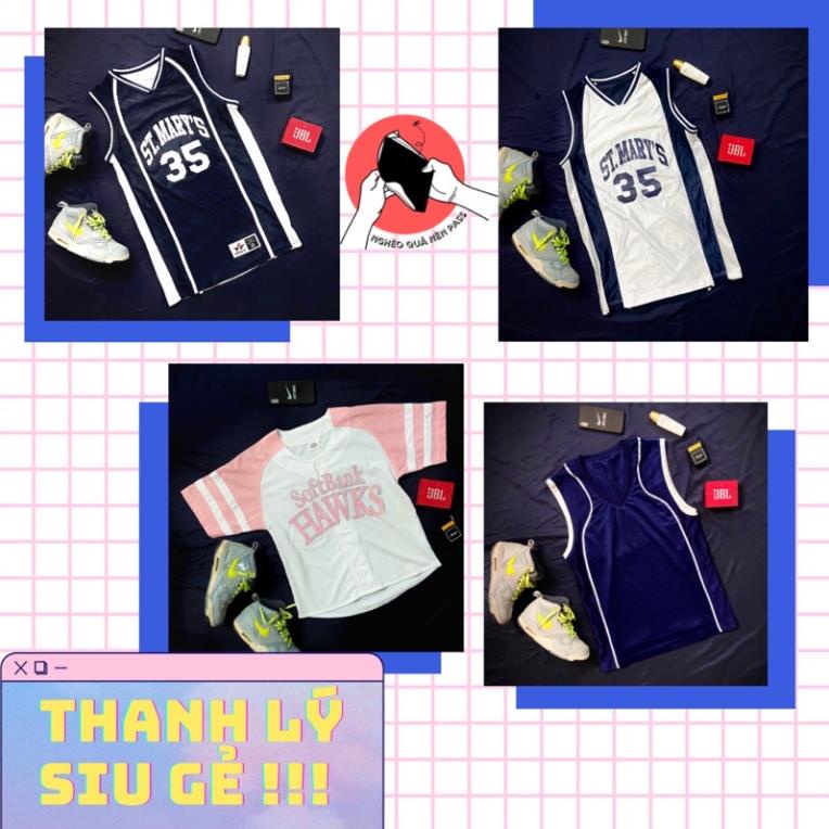 Áo Bóng Rổ / Áo Bóng Chày Mỹ Unisex 2hand * ,