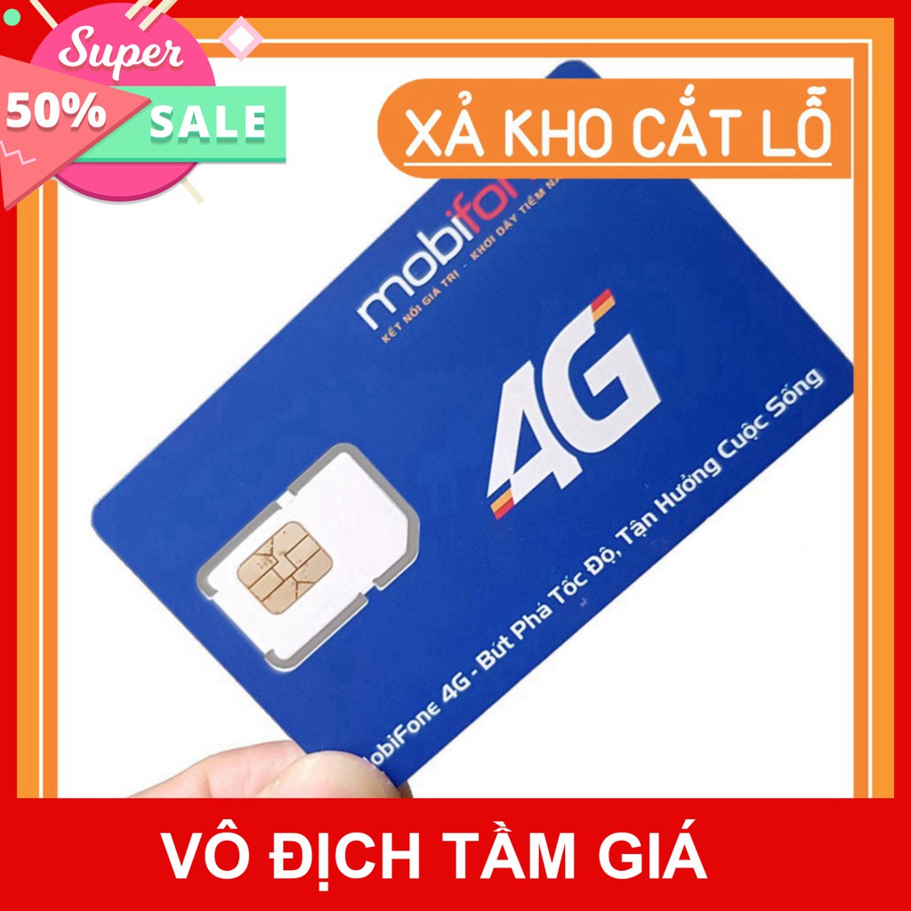Sim 3G/4G Mobifone Không Giới Hạn Dung Lượng Tốc Độ Cao Trọn Gói 6 Tháng