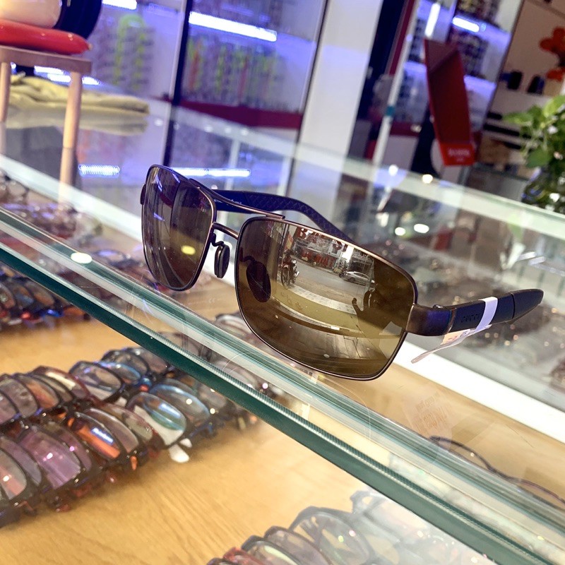 Kính mát nam GUCCI cao cấp mắt vuông màu nâu trà kiểu dáng siêu sang
