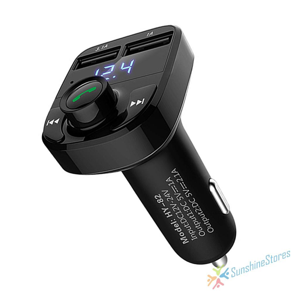 Tẩu Sạc Xe Hơi Hy-82 Hai Cổng Usb Bluetooth Rảnh Tay Mp3