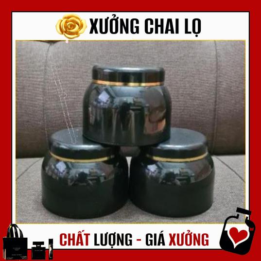 Hủ Đựng Kem ❤ TOP GIÁ RẺ ❤ Hũ Chiết Kem Bầu Đen Viền Vàng 120g / Hũ đựng mỹ phẩm , phụ kiện du lịch