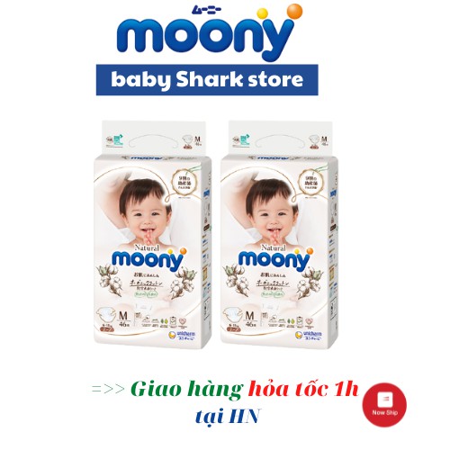 Bỉm Tã Dán Moony Natural Organic M46 (46 Miếng) nội địa Nhật