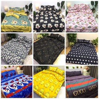 Trọn bộ chăn ga gối chần phao 5 món mẫu mới 2020