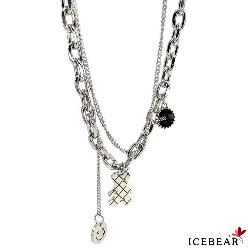 Vòng cổ hai lớp mặt hình mặt cười đơn giản cho nữ