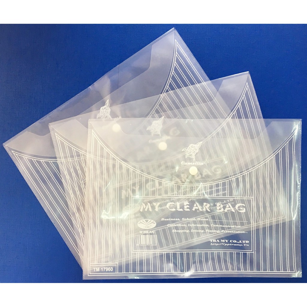 10 Túi Cúc Bấm Tramy My Clear Bag No.18170 F/C (Khổ A3)