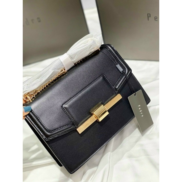 Túi xách chữ P khoá gập mới hình hộp đựng vừa điện thoại