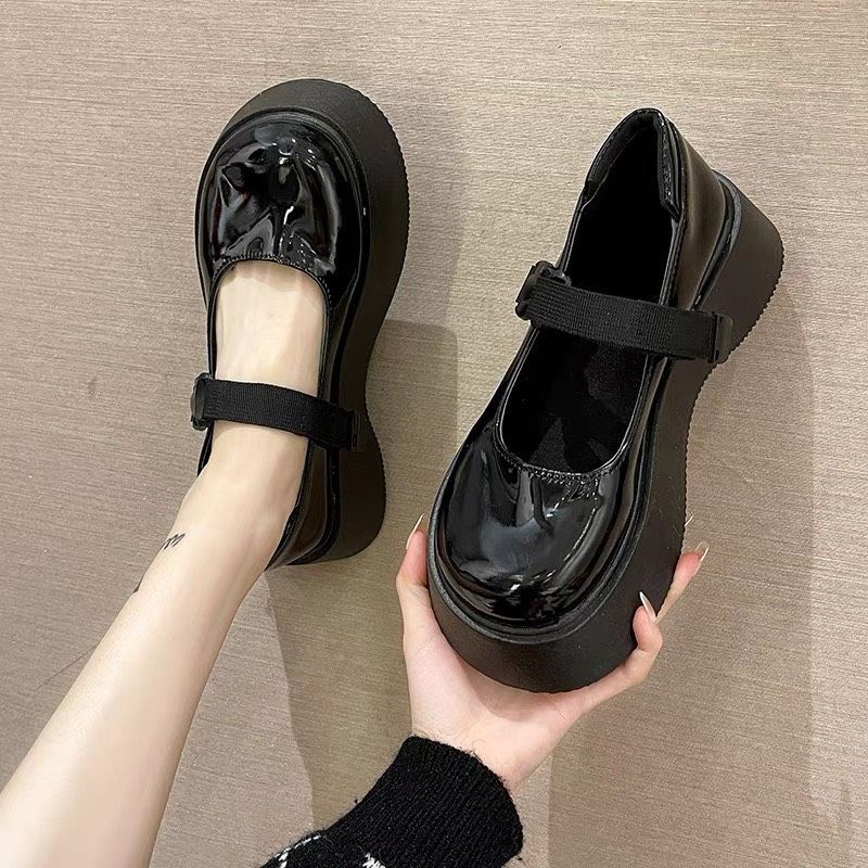 Giày Búp Bê Đế Bằng Mũi Tròn Màu Trơn Phong Cách Hàn Quốc Cho Nữ