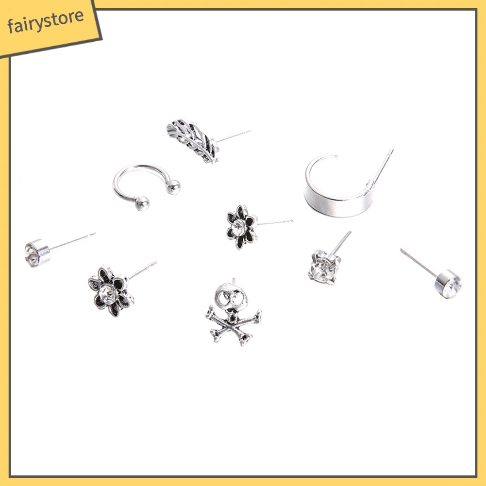 Set 9 khuyên tai phong cách Bohemia cho nữ