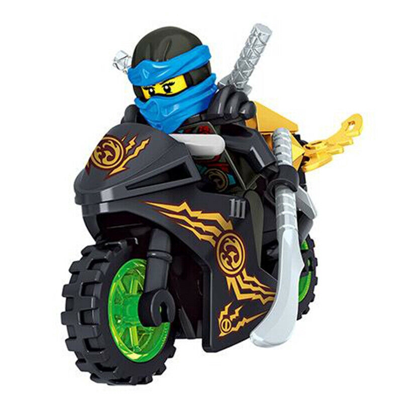 8Pcs Ninjago Motorcycle Set Minifigures Ninja Mini Figures Fits Lego Blocks Toys