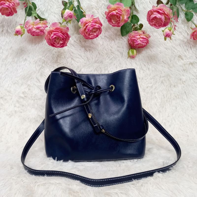 💙HCM🦋TÚI XÁCH DÂY RÚT BUCKET NEO.NOE MÀU XANH NHỚT 27 SHOULDER BAG PRE-OWNED PASS