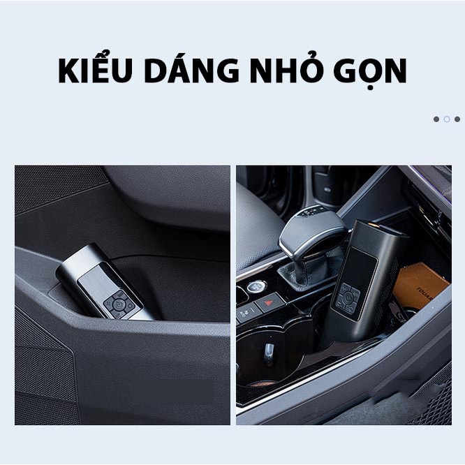 Máy bơm hơi điện không dây cầm tay NESHOME BHSS - máy bơm hơi 3 trong 1- kiêm sạc dự phòng- tích hợp chiếu sáng