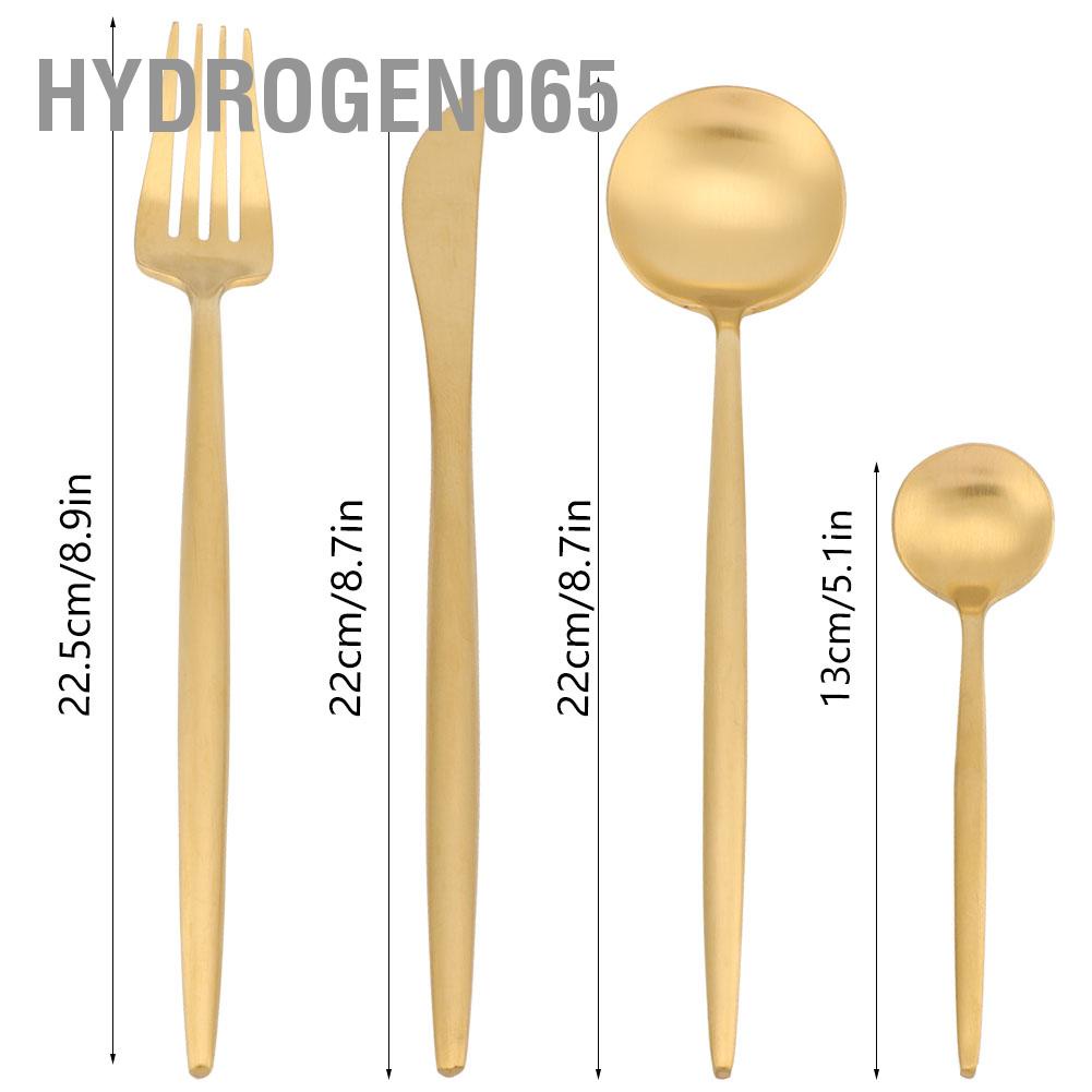 Hydrogen065 304 Stainless Steel Spoon Fork Titanium Plating Tableware Western Cutlery