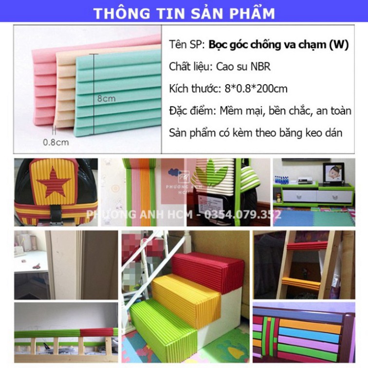 Cuộn Xốp Bọc Cạnh Bàn Hình Chữ L/ U/ W Dài 2M An Toàn Cho Bé - Dây Cao Su Nẹp Bịt Góc Bàn, Ghế, Tường, Tủ, Giường,...