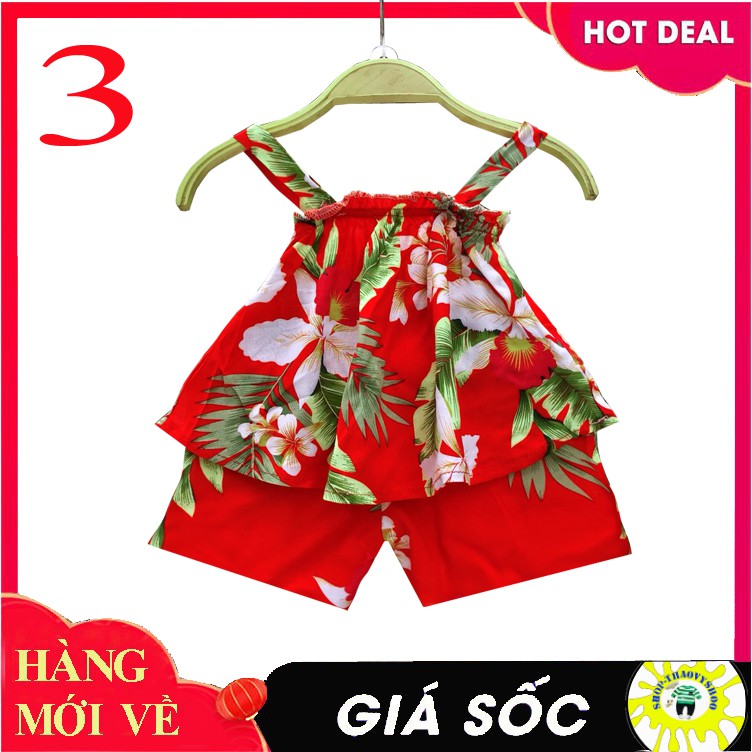 Áo lanh cánh tiên 2 dây + Quần short mát lịm cho bé gái