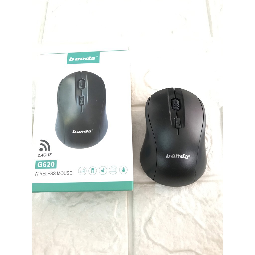 COMBO CHUỘT KHÔNG DÂY BANDA G620 CHÍNH HÃNG TẶNG LÓT CHUỘT RAZER