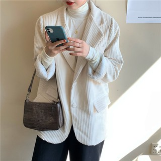 Sẵn Be-L,Đen-M(Hàng Đẹp)Ảnh thật 5 hình cuối-2W243.Áo blazer nhung xuân hè Hàn Quốc