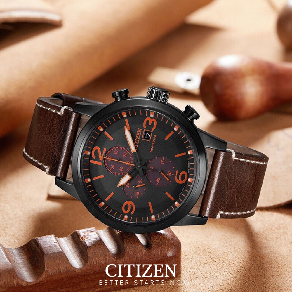 Đồng Hồ Nam Citizen Dây Da CA0617-11E - Mặt Đen