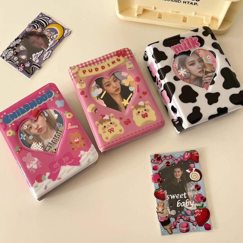 Giá đỡ ảnh/thẻ ID/thẻ ID hình gấu Kpop đáng yêu 3 inch