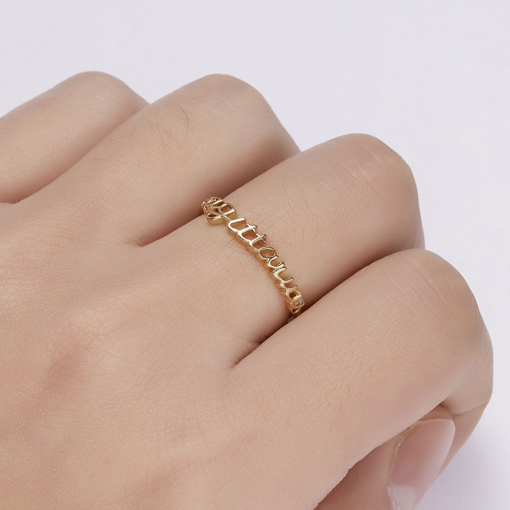 Nhẫn đeo tay RINHOO đính đá có thể điều chỉnh cho nữ