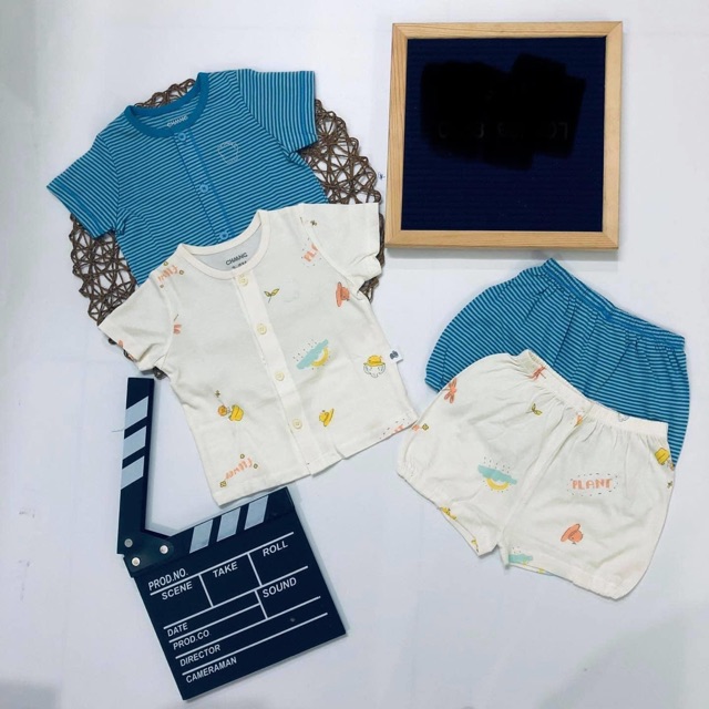 Bộ cộc tay cúc thẳng 0m - 18m CHANGG